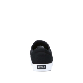 Supra Womens STACKS II VULC Black/Black/white Low Top Shoes | CA-40641